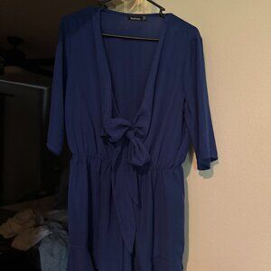 Blue Romper with Tie
